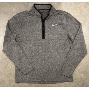 Nike Running Element Dri-FIT 1/4 Zip Pullover Grey Athletic Men’s Large